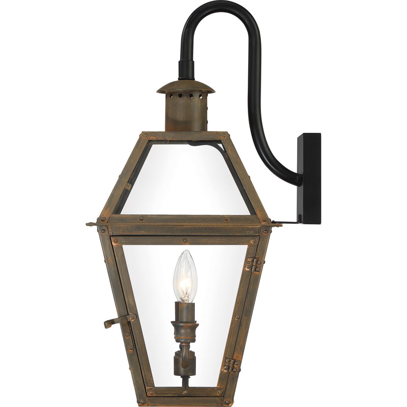 Quoizel Rue De Royal 13in 2-Light Outdoor Lantern | Traditional Industrial Bronze and Clear Glass | Front Porch & Entryway | Model RO8411IZ