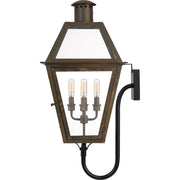 Quoizel Rue De Royal 16in 4-Light Outdoor Lantern | Traditional Industrial Bronze and Clear Glass | Front Porch & Patio | Model RO8414IZ