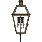 Quoizel Rue De Royal 16in 4-Light Outdoor Lantern | Traditional Industrial Bronze and Clear Glass | Front Porch & Patio | Model RO8414IZ