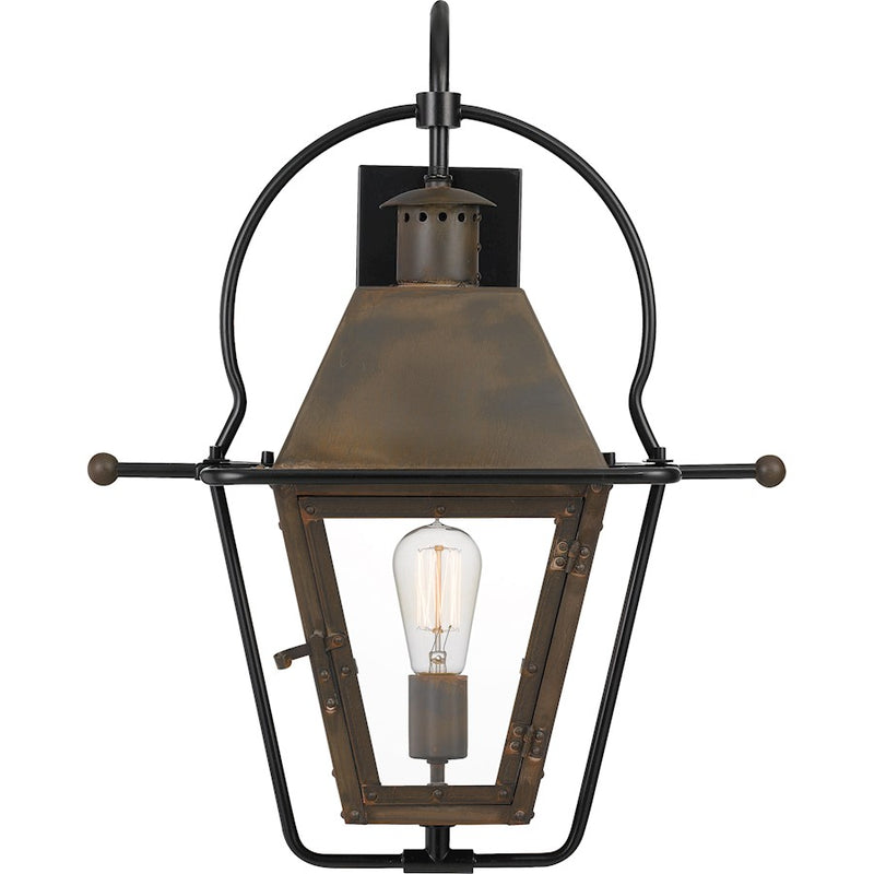 Quoizel Rue De Royal 1 Light Large Outdoor Wall Lantern, Bronze