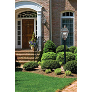 Quoizel Rue De Royal 18in 4-Light Outdoor Lantern | Traditional Aged Copper and Clear Glass | Front Porch & Entryway | Model RO9014AC