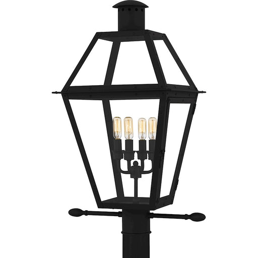 Quoizel Rue De Royal 4Lt 26" Outdoor Lantern, Black/Clear/Tempering - RO9014EK