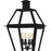 Quoizel Rue De Royal 4Lt 26" Outdoor Lantern, Black/Clear/Tempering