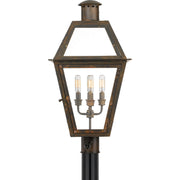 Quoizel Rue De Royal 18in 4-Light Outdoor Lantern | Traditional Industrial Bronze and Clear Glass | Front Porch & Entryway | Model RO9014IZ