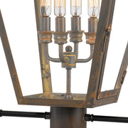 Quoizel Rue De Royal 18in 4-Light Outdoor Lantern | Traditional Industrial Bronze and Clear Glass | Front Porch & Entryway | Model RO9014IZ