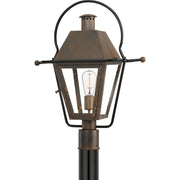 Quoizel Rue De Royal 1 Light Outdoor Post Lantern, Industrial Bronze