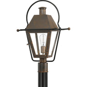 Quoizel Rue De Royal 1 Light Outdoor Post Lantern, Industrial Bronze