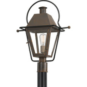 Quoizel Rue De Royal 1 Light Outdoor Post Lantern, Industrial Bronze