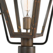 Quoizel Rue De Royal 1 Light Outdoor Post Lantern, Industrial Bronze