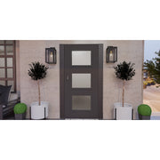 Quoizel Robbins 11in 1-Light Outdoor Wall Lantern | Industrial Matte Black and Clear Seedy Glass | Front Porch & Patio | Model ROB8409MBK