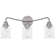 Quoizel Rover 3 Light Bath Vanity, Polished Antique Nickel