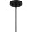 Quoizel Rowland 1 Light Mini Pendant, Matte Black/Clear/Sandblasted