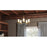 Quoizel Rowland 5 Light Chandelier, Matte Black/Clear/Sandblasted