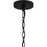 Quoizel Rowland 5 Light Chandelier, Matte Black/Clear/Sandblasted