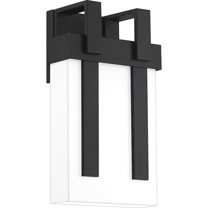 Quoizel Ruben LED Light Outdoor Wall Lantern, Black/Acrylic
