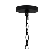 Quoizel Strader 10in 1-Light Mini Pendant | Farmhouse Matte Black and Clear Seedy Glass | Kitchen Island & Dining Room | Model SAD1509MBK