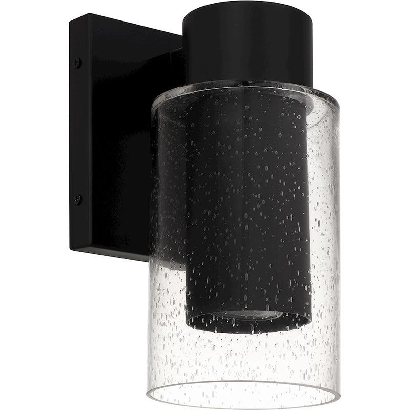 Quoizel Sawyer 1Lt 10" Outdoor Lantern, Black/Clear Seedy