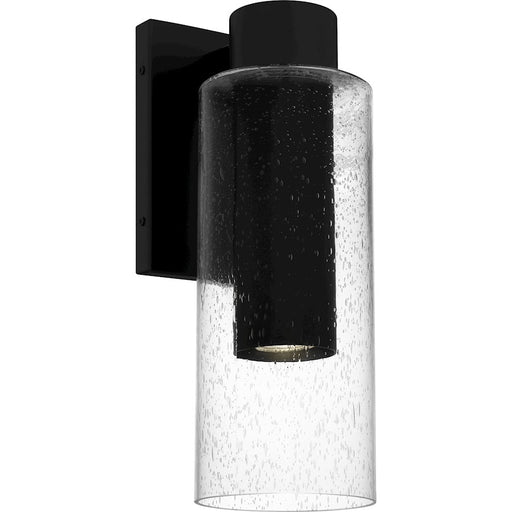 Quoizel Sawyer 1Lt 15" Outdoor Lantern, Black/Clear Seedy - SAW8005MBK