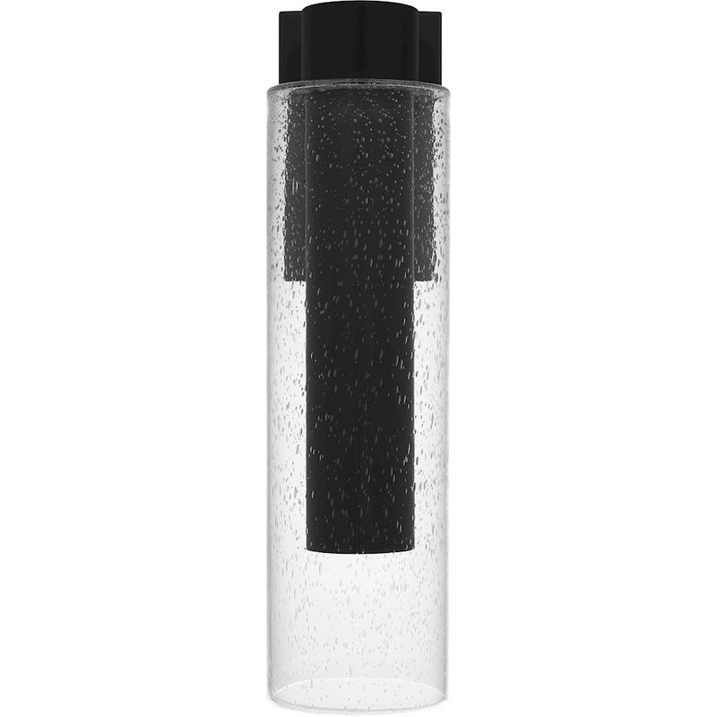 Quoizel Sawyer 1Lt 20" Outdoor Lantern, Black/Clear Seedy