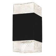 Quoizel Saxton Lt 10" Outdoor Lantern, Black/Clear Textured - SAX8305MBK