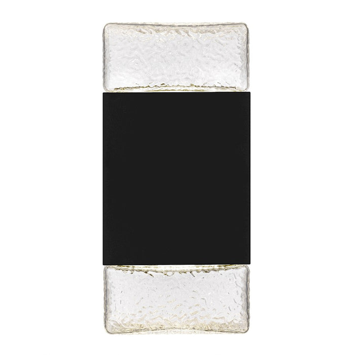 Quoizel Saxton Lt 10" Outdoor Lantern, Black/Clear Textured