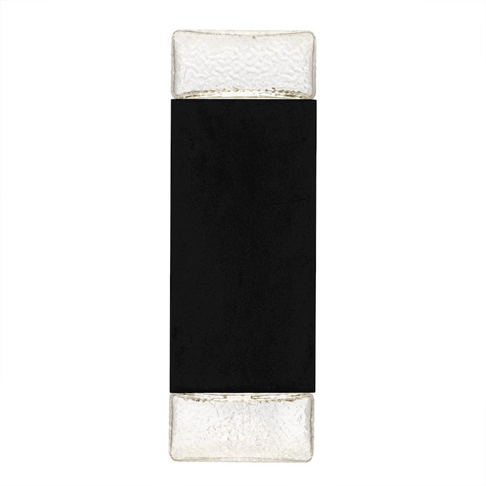 Quoizel Saxton Lt 14" Outdoor Lantern, Black/Clear Textured