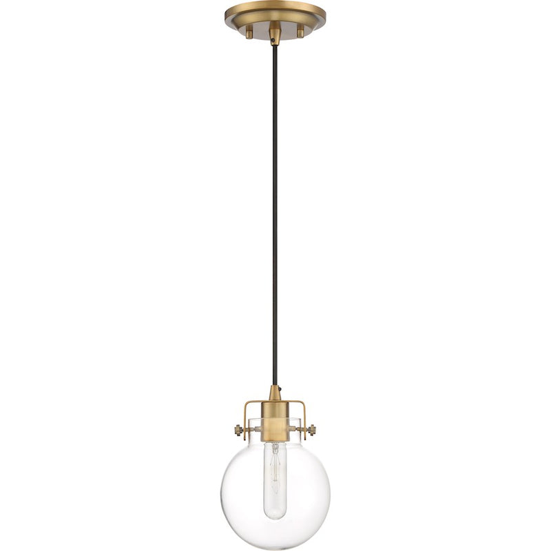 Quoizel Sidwell Mini Pendant, Weathered Brass