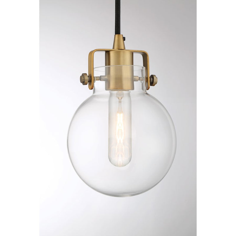 Quoizel Sidwell Mini Pendant, Weathered Brass