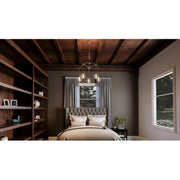 Quoizel 5 Light Sidwell Chandelier, Weathered Brass