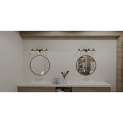 Quoizel Seabreeze 31in 4-Light Vanity Light | Coastal Matte Black and Clear Hammered Glass | Bathroom Vanity | 31 x 7.75 x 8.25 in | Model SEB8631MBK
