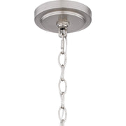 Quoizel Seymour 8.5in 1-Light Mini Pendant | Transitional Brushed Nickel and Opal Etched Ribbed Glass | Kitchen Island & Dining | Model SEY1508BN