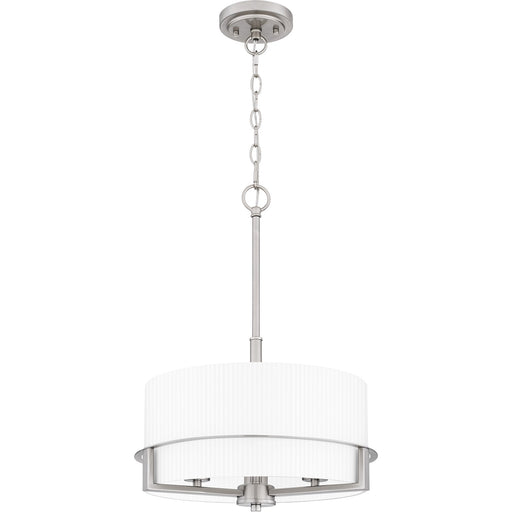 Quoizel Seymour 15in 3-Light Pendant | Transitional Brushed Nickel and Opal Etched Glass | Kitchen Island & Dining Room | Model SEY2815BN