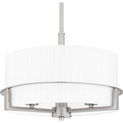 Quoizel Seymour 15in 3-Light Pendant | Transitional Brushed Nickel and Opal Etched Glass | Kitchen Island & Dining Room | Model SEY2815BN