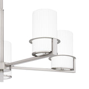 Quoizel Seymour 26in 5-Light Chandelier | Transitional Brushed Nickel and Opal Etched Glass | Dining Room & Foyer | Model SEY5026BN