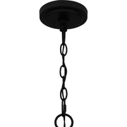 Quoizel Seymour 26in 5-Light Chandelier | Transitional Matte Black and Opal Etched Glass | Dining Room & Foyer | Model SEY5026MBK