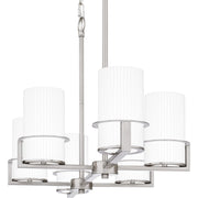 Quoizel Seymour 36in 6-Light Island Chandelier | Transitional Brushed Nickel and Opal Etched Glass | Kitchen Island & Dining Room | Model SEY636BN