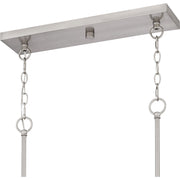 Quoizel Seymour 36in 6-Light Island Chandelier | Transitional Brushed Nickel and Opal Etched Glass | Kitchen Island & Dining Room | Model SEY636BN