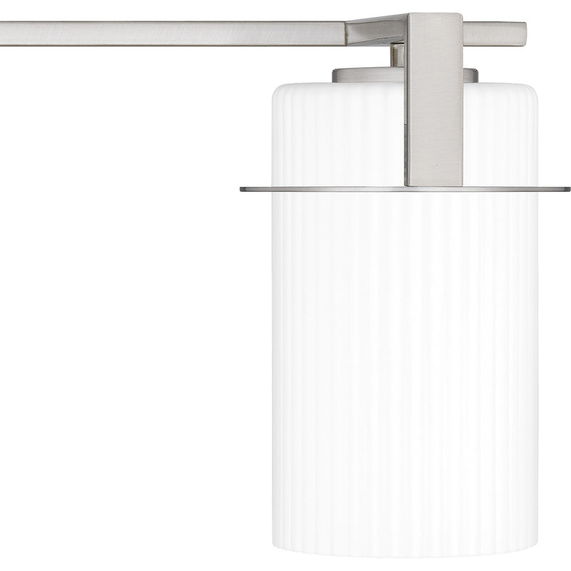 Quoizel Seymour 31in 4-Light Vanity Light | Transitional Brushed Nickel and Opal Etched Glass | Bathroom Vanity & Powder Room | Model SEY8631BN