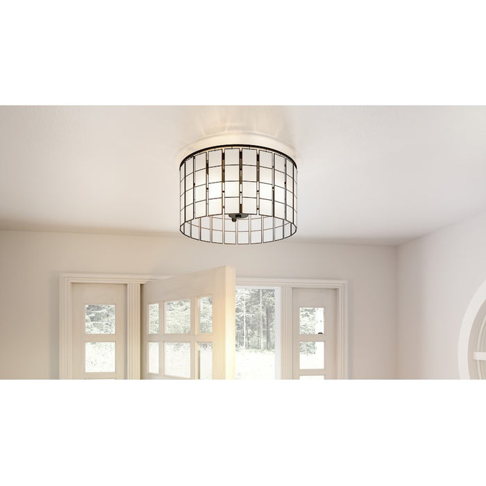 Quoizel Seigler 3 Light Semi-Flush Mount, Matte Black