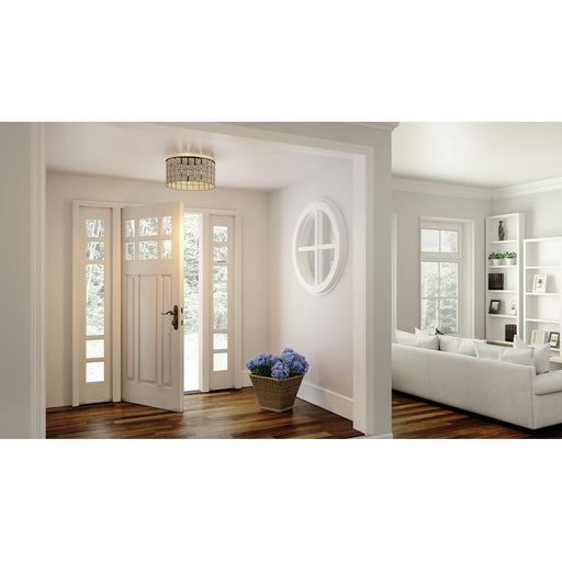 Quoizel Seigler 3 Light Semi-Flush Mount, Matte Black