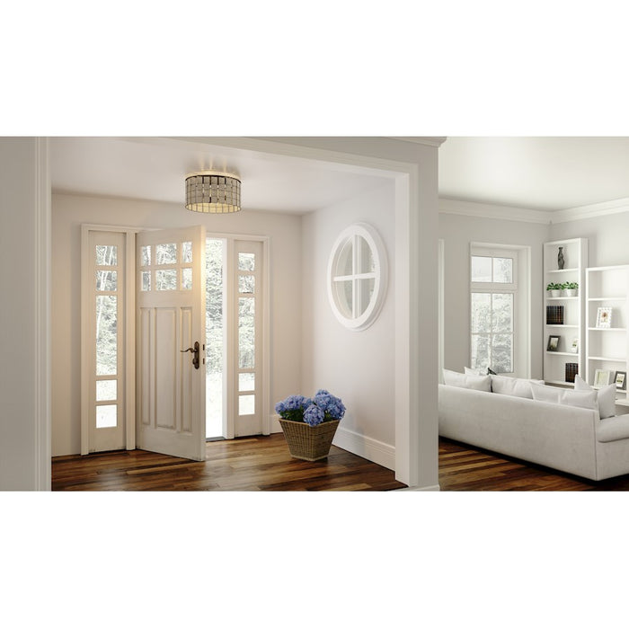 Quoizel Seigler 3 Light Semi-Flush Mount, Matte Black