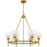 Quoizel Shea 6Light Chandelier, Brushed Gold/Glass - SHA5032BRG