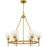 Quoizel Shea 6Light Chandelier, Brushed Gold/Glass