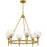 Quoizel Shea 6Light Chandelier, Brushed Gold/Glass