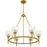 Quoizel Shea 6Light Chandelier, Brushed Gold/Glass
