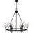 Quoizel Shea 6Light Chandelier, Matte Black/Glass - SHA5032MBK