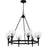 Quoizel Shea 6Light Chandelier, Matte Black/Glass