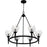 Quoizel Shea 6Light Chandelier, Matte Black/Glass