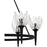 Quoizel Shea 6Light Chandelier, Matte Black/Glass