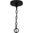 Quoizel Shea 6Light Chandelier, Matte Black/Glass